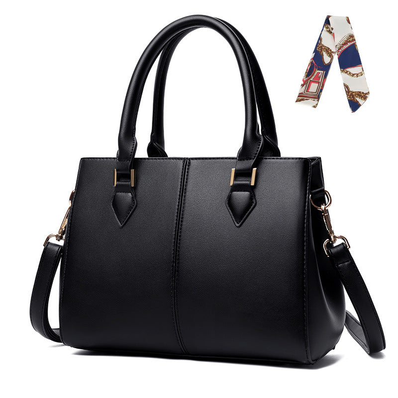 Elegant PU Shoulder Handbag for Women with Zipper - Moze