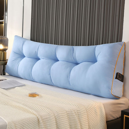 Fluffy Warm Feather-Cotton Backrest - Classic Solid Brushed Triangular Bed Cushion - Moze