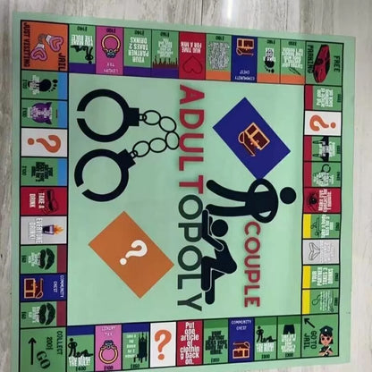 Adultopoly Board Game: A funny, portable couple game for date nights. Ideal Valentine's gift for him & her. - Moze
