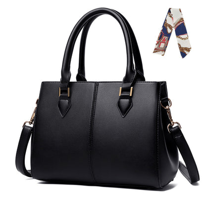 Elegant PU Shoulder Handbag for Women with Zipper - Moze