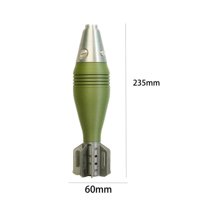 60mm Mortar Shell M2 Pen Holder - Realistic 3D Printed Replica for Office Desk, Home Study Assembly, Storage & Decoration Gift - Moze