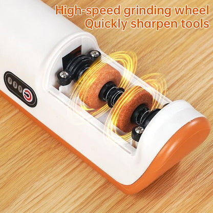 Multifunctional Electric Knife Sharpener. Automatic, professional, small - sized for kitchen use. Quick - sharpening with non - Moze