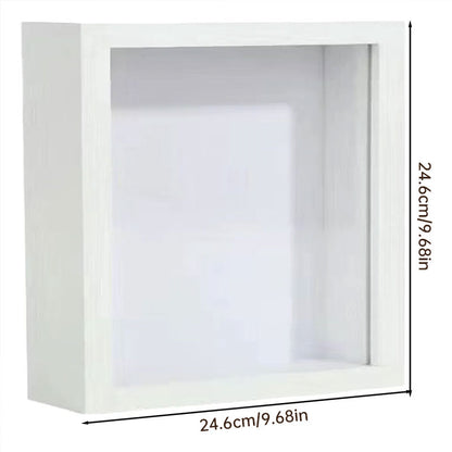 DIY Mini Museum Shadow Box Kit | Anniversary Wedding Memory Display with Gold Frames & Figurines - Moze
