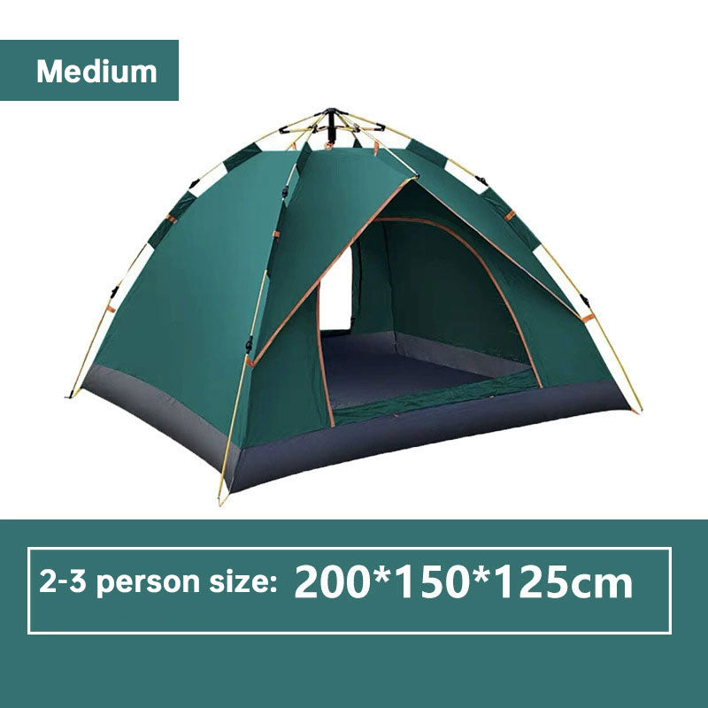3-12 Person Double Layer 2-Bedroom Family Tunnel Camping Tent Waterproof Windproof UV Resistant for Outdoor Hiking & Camping - Moze