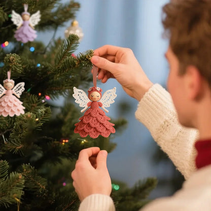 DIY Crochet Angel Decoration Kit – Handmade Craft Supplies for Christmas Tree Ornaments - Moze