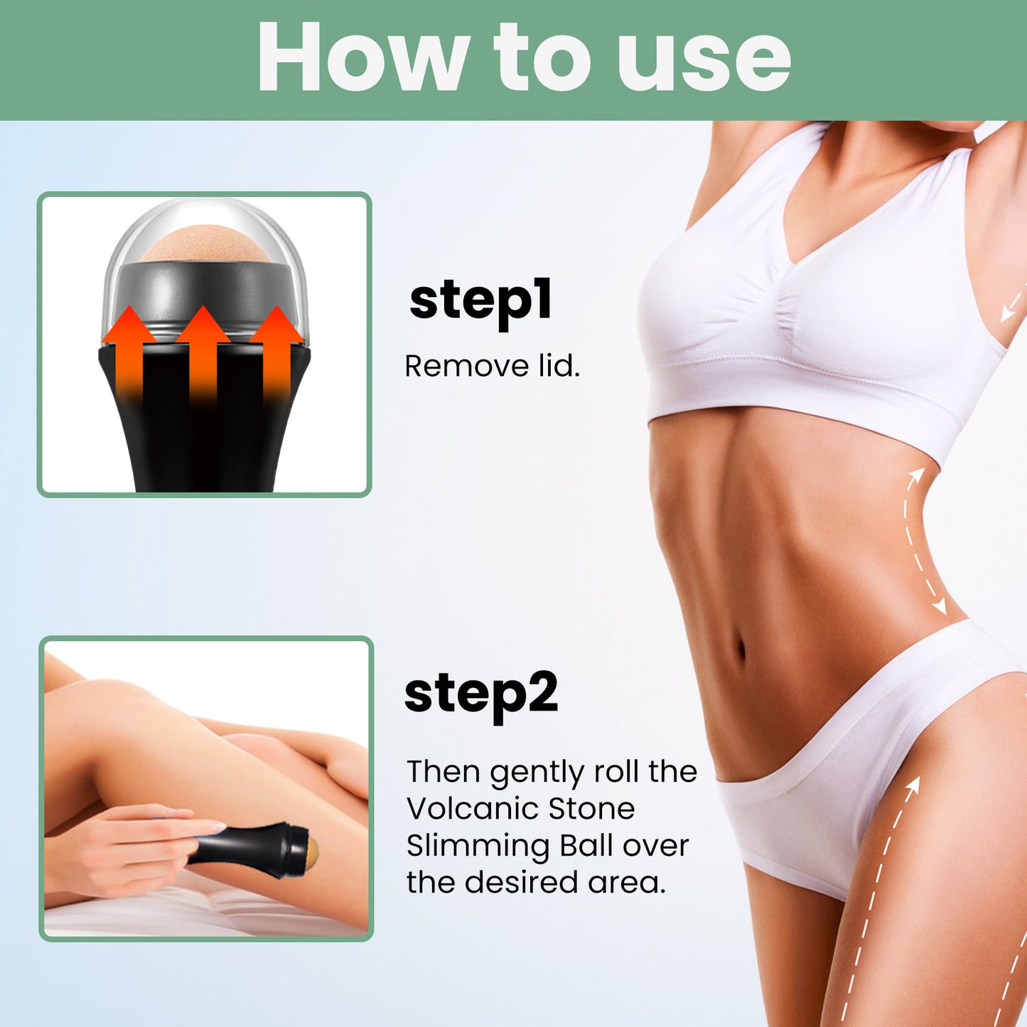 EELHOE Volcanic Stone Body Shaping Ball, Massage The Body To Lift The Muscles To Tighten The Belly Beauty Slimming Ball - Moze