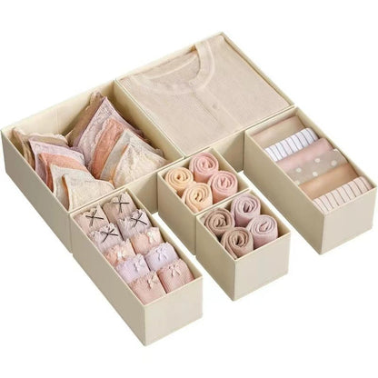 Dresser Drawer Organizers – Fabric Bins & Dividers: For Closet Storage, Clothing, Socks, Underwear - Moze