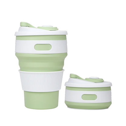Silicone Foldable Water Cup Outdoor Portable Collapsible Cup 350ml Heat Resistant Expandable Coffee Cup - Moze