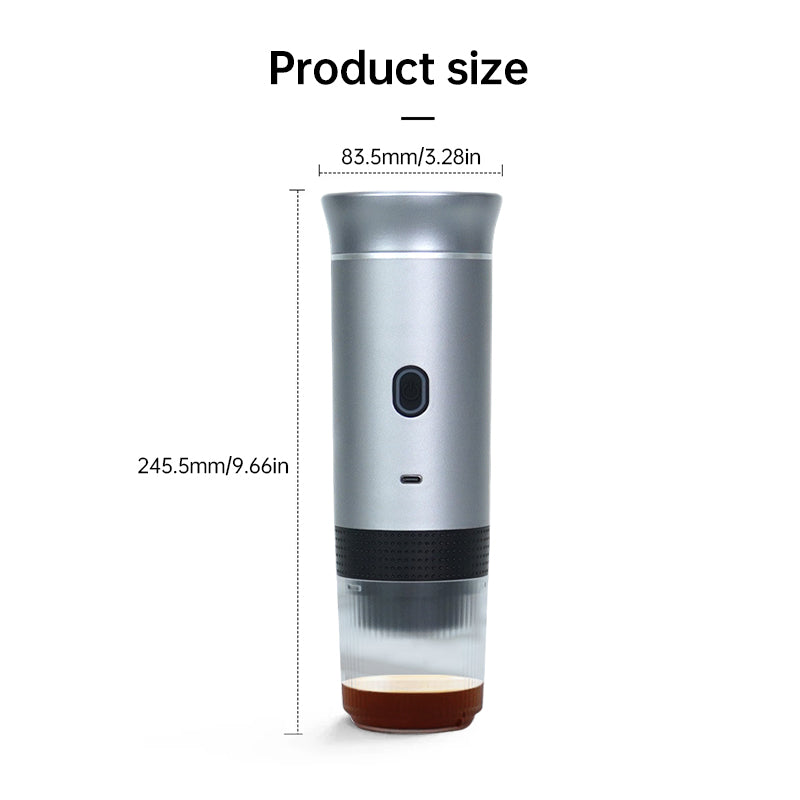 2025 Upgraded 3-in-1 Cordless Coffee Maker - 20Bar Portable for Car/Camping/Home, Capsule/Powder, USB Fast Heat - Moze