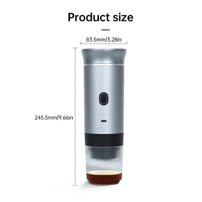 2025 Upgraded 3-in-1 Cordless Coffee Maker - 20Bar Portable for Car/Camping/Home, Capsule/Powder, USB Fast Heat - Moze
