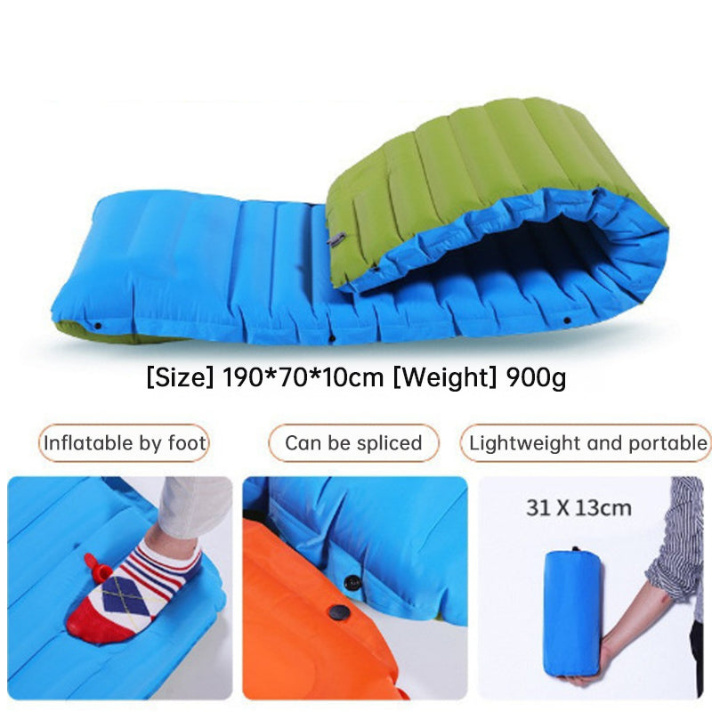 Ultralight Camping Sleeping Pad: Thicken, Self-Inflating with Built-in Pump (Outdoor/Travel) - Moze