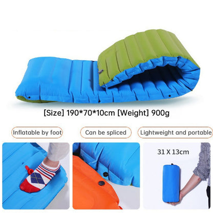 Ultralight Camping Sleeping Pad: Thicken, Self-Inflating with Built-in Pump (Outdoor/Travel) - Moze