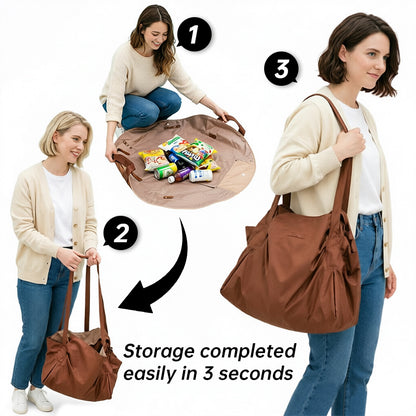Foldable Travel Duffel Bag + Picnic Blanket - Large Capacity Waterproof Tote for Weekend, Gym & Beach Trips - Moze