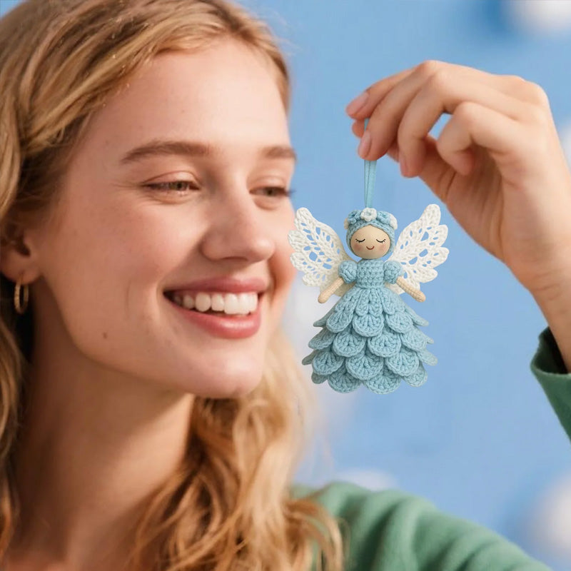 DIY Crochet Angel Decoration Kit – Handmade Craft Supplies for Christmas Tree Ornaments - Moze