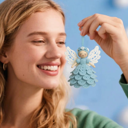 DIY Crochet Angel Decoration Kit – Handmade Craft Supplies for Christmas Tree Ornaments - Moze
