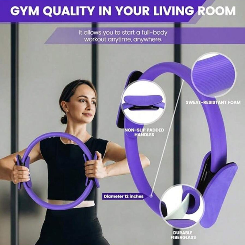 13 - Piece Pilates Kit for Home Workouts: Pilates Ring, Ball, Resistance Bands & More - Ideal for Home Pilates - Moze