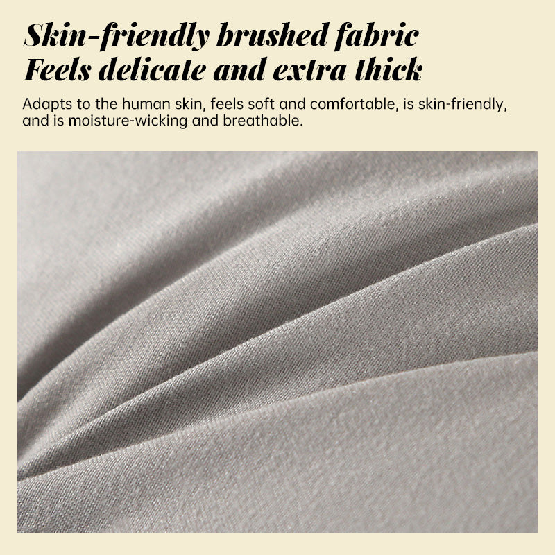 Fluffy Warm Feather-Cotton Backrest - Classic Solid Brushed Triangular Bed Cushion - Moze