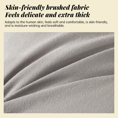 Fluffy Warm Feather-Cotton Backrest - Classic Solid Brushed Triangular Bed Cushion - Moze