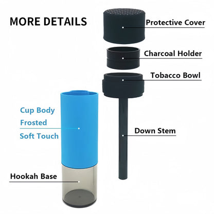 Portable smoking pipes, ceramic dry-burning hookah bowls, glass bowls, tobacco pipes, travel shisha pipe accessories - Moze