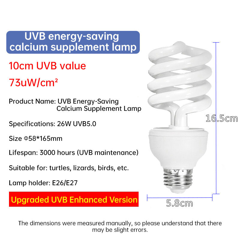UVB 5.0 10.0 Reptile Heating Lamp13W 26W UVB Rays Energy Heating Light EU/US Calcium-enriched Bulb Lamp for Turtle Lizard Snake - Moze