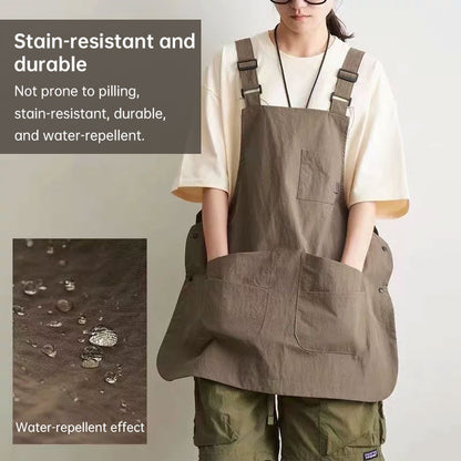 Double-Sided Waterproof Kitchen Apron – Adjustable Unisex Chef Apron, Pure Color Household Cooking Workwear - Moze