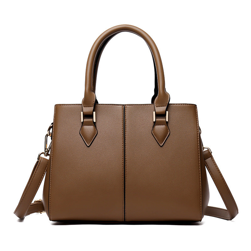Elegant PU Shoulder Handbag for Women with Zipper - Moze