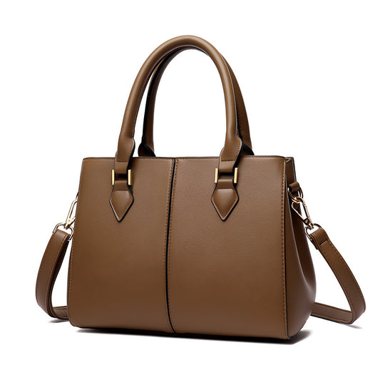 Elegant PU Shoulder Handbag for Women with Zipper - Moze