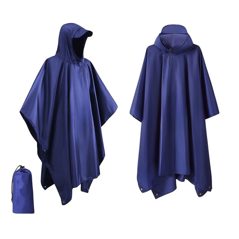 Waterproof Hooded Rain Coat/Poncho: Lightweight, for Outdoor Hiking/Fishing/Climbing (Unisex) - Moze