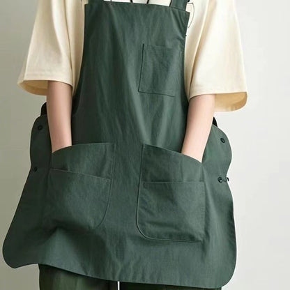 Double-Sided Waterproof Kitchen Apron – Adjustable Unisex Chef Apron, Pure Color Household Cooking Workwear - Moze