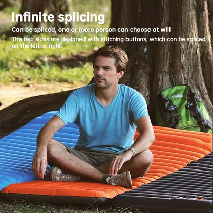 Ultralight Camping Sleeping Pad: Thicken, Self-Inflating with Built-in Pump (Outdoor/Travel) - Moze