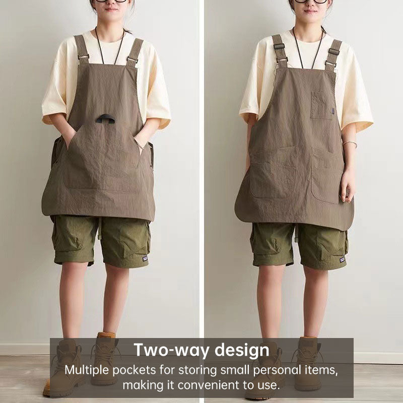 Double-Sided Waterproof Kitchen Apron – Adjustable Unisex Chef Apron, Pure Color Household Cooking Workwear - Moze