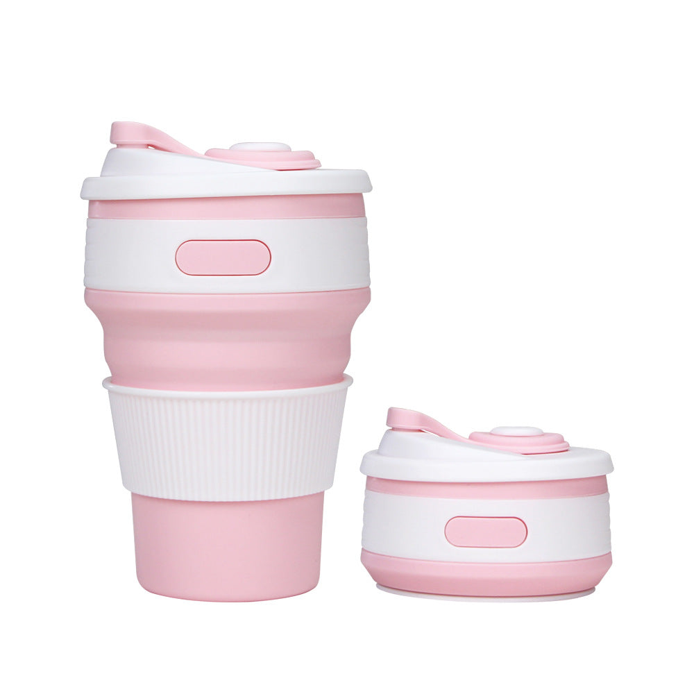 Silicone Foldable Water Cup Outdoor Portable Collapsible Cup 350ml Heat Resistant Expandable Coffee Cup - Moze