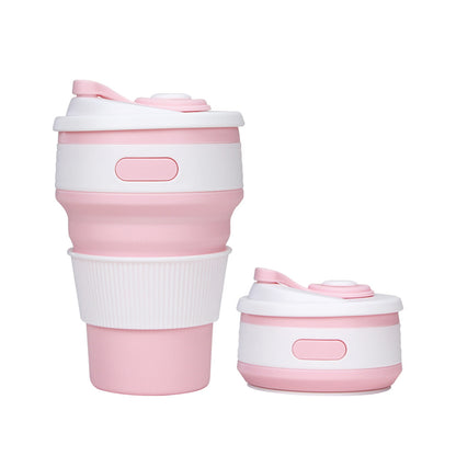 Silicone Foldable Water Cup Outdoor Portable Collapsible Cup 350ml Heat Resistant Expandable Coffee Cup - Moze