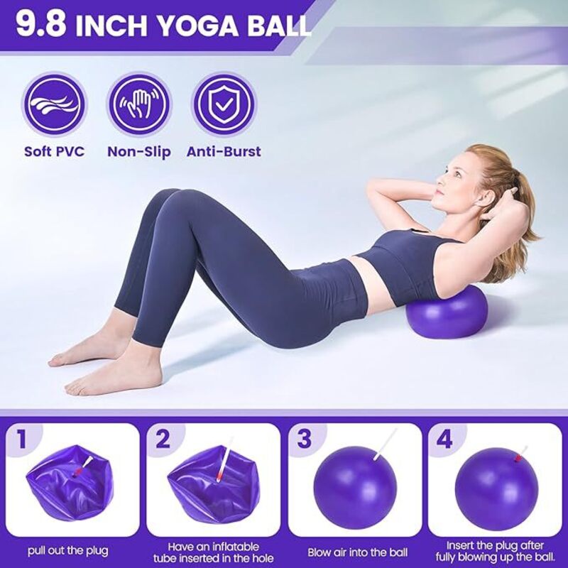 13 - Piece Pilates Kit for Home Workouts: Pilates Ring, Ball, Resistance Bands & More - Ideal for Home Pilates - Moze