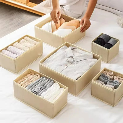 Dresser Drawer Organizers – Fabric Bins & Dividers: For Closet Storage, Clothing, Socks, Underwear - Moze