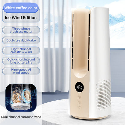 2025 NEW Portable Tower Fan – 6 Speeds, Mist Bladeless, for Bedroom/Living Room/Office - Moze