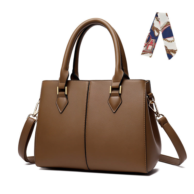 Elegant PU Shoulder Handbag for Women with Zipper - Moze