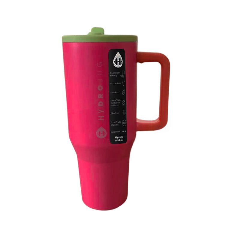 HydroJug Traveler: 32OZ/40OZ, stainless steel, vacuum insulated. Straw lid, double-wall thermal.car mug - Moze