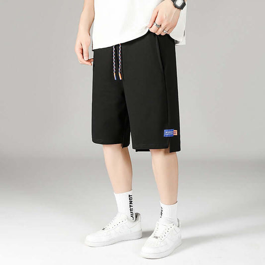 Sports Pants Mens Korean Casual 5 Inch Pants Mens Summer Shorts Solid Color Quick Drying Fashion Mens Oversized Pants - Moze