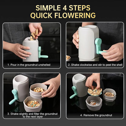 Hand-operated Peanut Shelling Tool for Peanuts and Pistachios, Kitchen Gadget for Shelling and Peeling - Moze