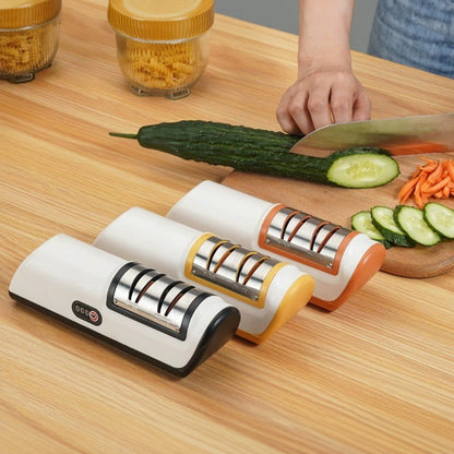 Multifunctional Electric Knife Sharpener. Automatic, professional, small - sized for kitchen use. Quick - sharpening with non - Moze