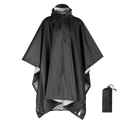 Waterproof Hooded Rain Coat/Poncho: Lightweight, for Outdoor Hiking/Fishing/Climbing (Unisex) - Moze