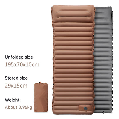 Ultralight Camping Sleeping Pad: Thicken, Self-Inflating with Built-in Pump (Outdoor/Travel) - Moze