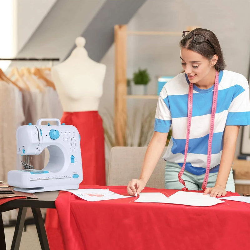 2025 Portable Electric Sewing Machine for Home Use, Adjustable Speed & Backstitch, Ideal for Beginners and Quick Fixes - Moze