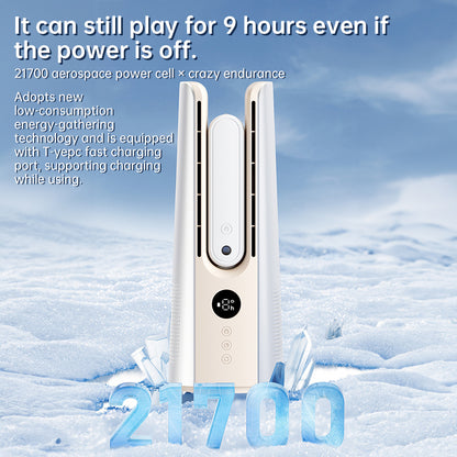 2025 NEW Portable Tower Fan – 6 Speeds, Mist Bladeless, for Bedroom/Living Room/Office - Moze