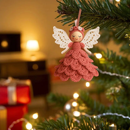 DIY Crochet Angel Decoration Kit – Handmade Craft Supplies for Christmas Tree Ornaments - Moze