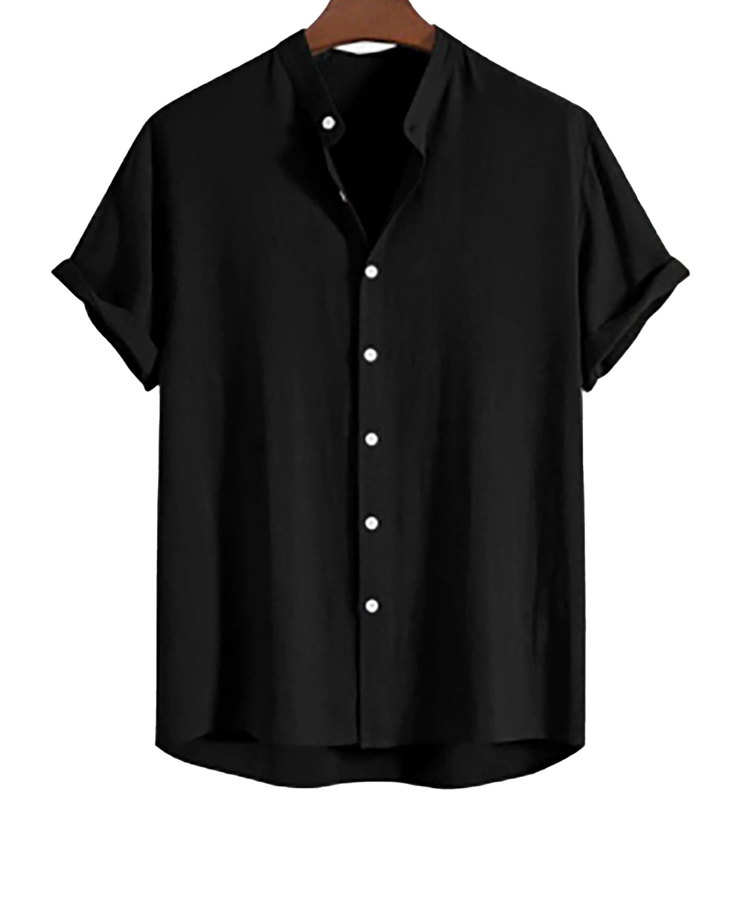 Men's Stand Collar Slim Fit Linen-Cotton Suit Set - Moze