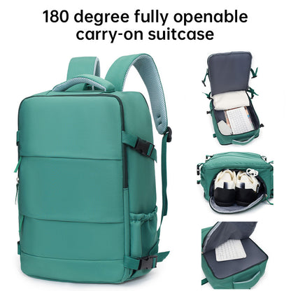 Premium Travel Backpack: Airplane-Approved Laptop Bag for School & Work, Waterproof Carry-On for Men & Women - Moze
