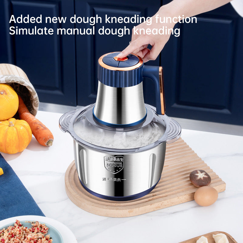 Electric Meat Grinders, 5L Food Processor, Stainless Steel Multifunctional Vegetable Slicer, Kitchen Chopper & Mixer - Moze