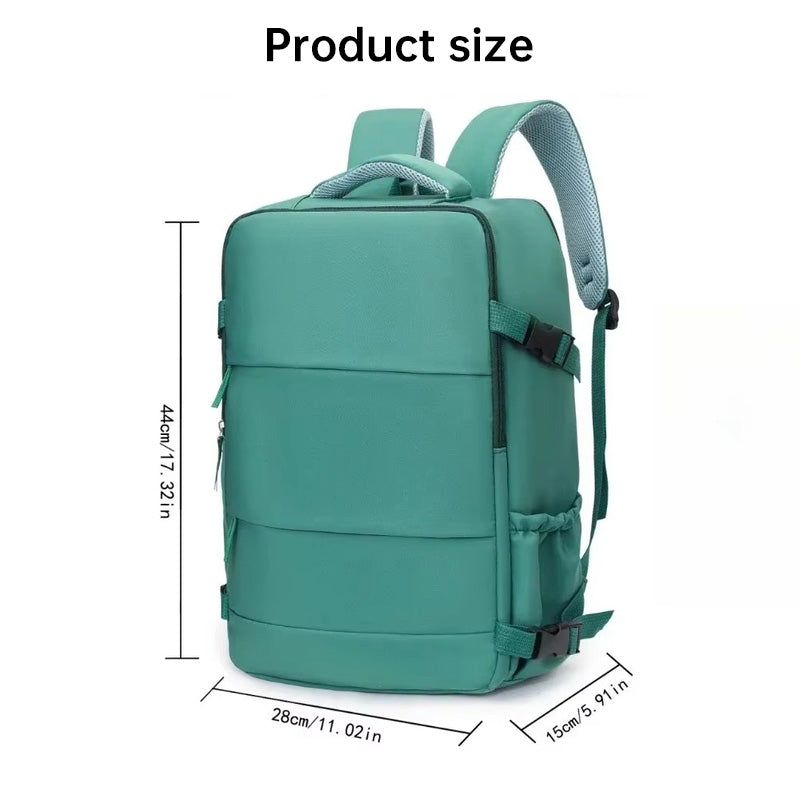 Premium Travel Backpack: Airplane-Approved Laptop Bag for School & Work, Waterproof Carry-On for Men & Women - Moze